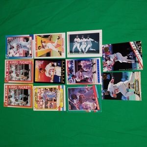 Kirby Puckett 11 Baseball Trading Cards